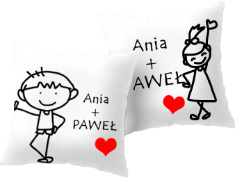 Poduszki Ania i Paweł